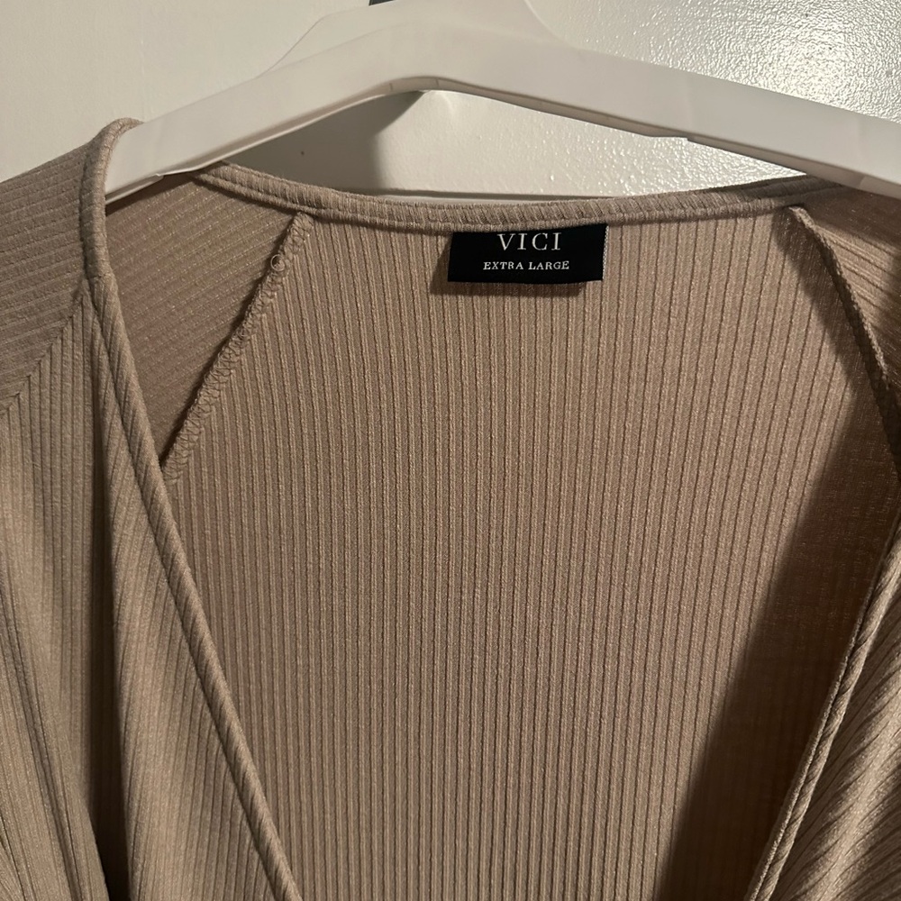 Beige tie dress